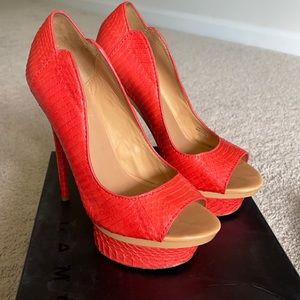 Coral L.A.M.B. Heels